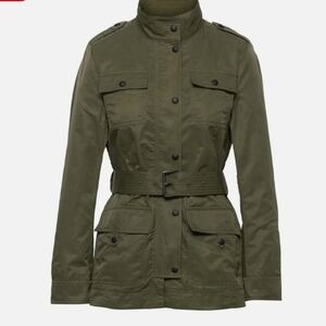 Banana Republic Waxed Cotton Blend Olive Jacket